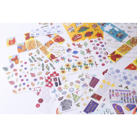 Vintage Sticker Set, Christmas, Easter, Winter, Autumn, Letters, School - Picture 2 of 5